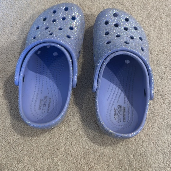 GUC periwinkle purple Crocs girls size c12 - Picture 3 of 4
